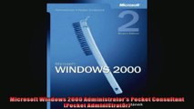 Microsoft Windows 2000 Administrators Pocket Consultant Pocket Administrator