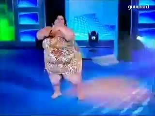 Big fat lady dancing on indian song........