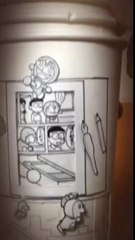 ドラえもんの紙コップ漫画 Doraemon three papercup cartoon しんらしんげ Yo