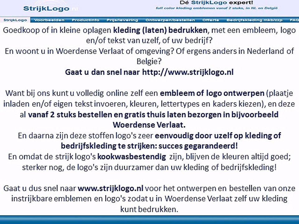 Kleding bedrukken Woerdense Verlaat