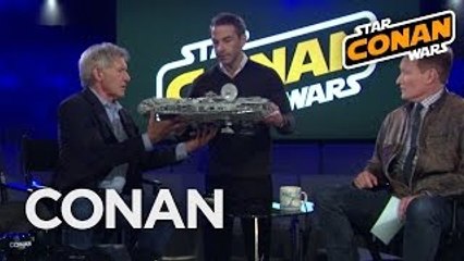 Jordan Schlansky Asks Harrison Ford To Sign His Millennium Falcon - CONAN on TBS