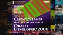 Developing ClientServer Applications With Oracle Developer2000
