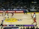 Ron Artest Steal And Pass Kobe Bryant Dunk (Rockets at Lakers)