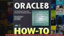 Oracle8 HowTo The Definitive Oracle8 ProblemSolver