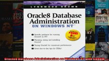Oracle8 Database Administration on Windows NT with CDROM
