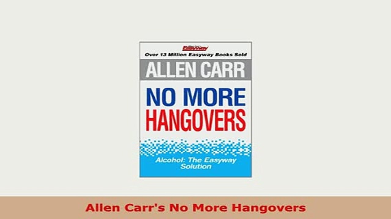 PDF  Allen Carrs No More Hangovers Ebook