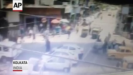 Raw: Camera Captures Overpass Collapse in India