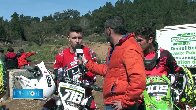 coup d'oeil - Championnat Moto Cross/Ligue de Provence aux Adrets (Var), catégorie MX 1 et MX 2 (31/03/16)