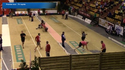Premier tour, tir rapide en simple, Finale N1 et N1F, Sport Boules, Clermont-Ferrand 2016
