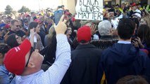 Trump protester gets pepper sprayed after punching a Trump supporter
