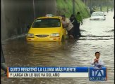 Quito registró la lluvia más fuerte y larga en lo que va del año