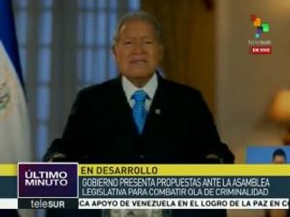 Gob. salvadoreño informa acciones para combatir la ola de criminalidad