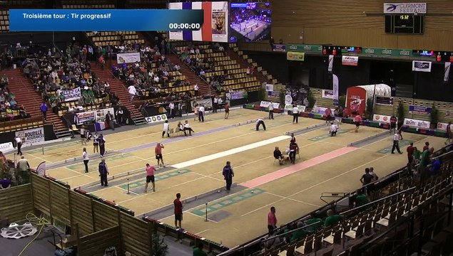 Troisième tour, tir progressif, Finale N1 et N1F, Sport Boules, Clermont-Ferrand 2016