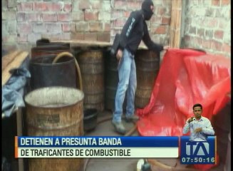 Detienen a presunta banda de traficantes de combustible