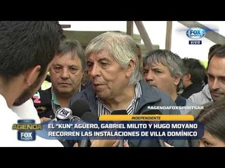 El insólito gesto del "Kun" cuando le preguntaron por Moyano a la AFA