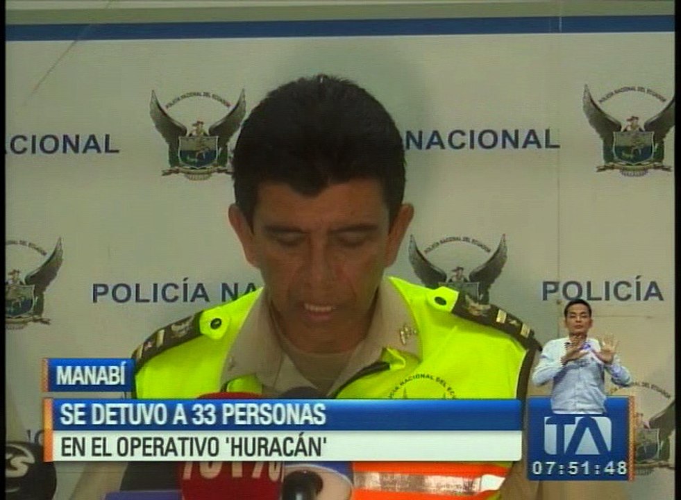 33 personas fueron detenidas en el operativo “Huracán”