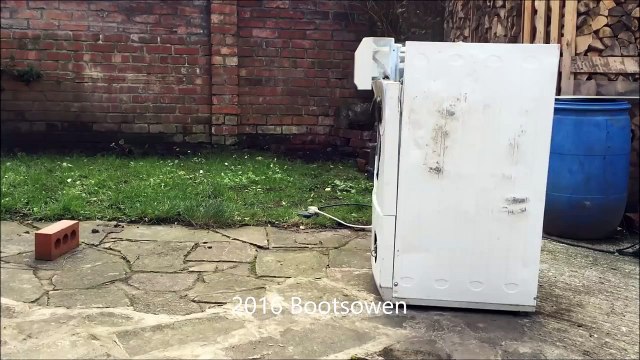 God Bless The Internet: Washing Machine With Real Googly Eyes Eats A Brick, Self Destructs