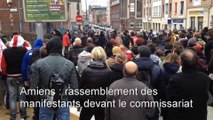 Amiens : rassemblement des manifestants devant le commissariat