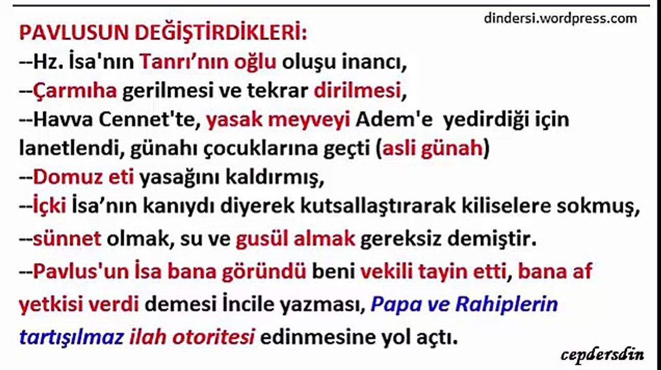 12.Sınıf 7.Ünite Hıristiyanlık - Sesli anlatım - dindersi wordpress