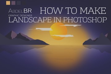 Photoshop Tutorials Flat Landscape
