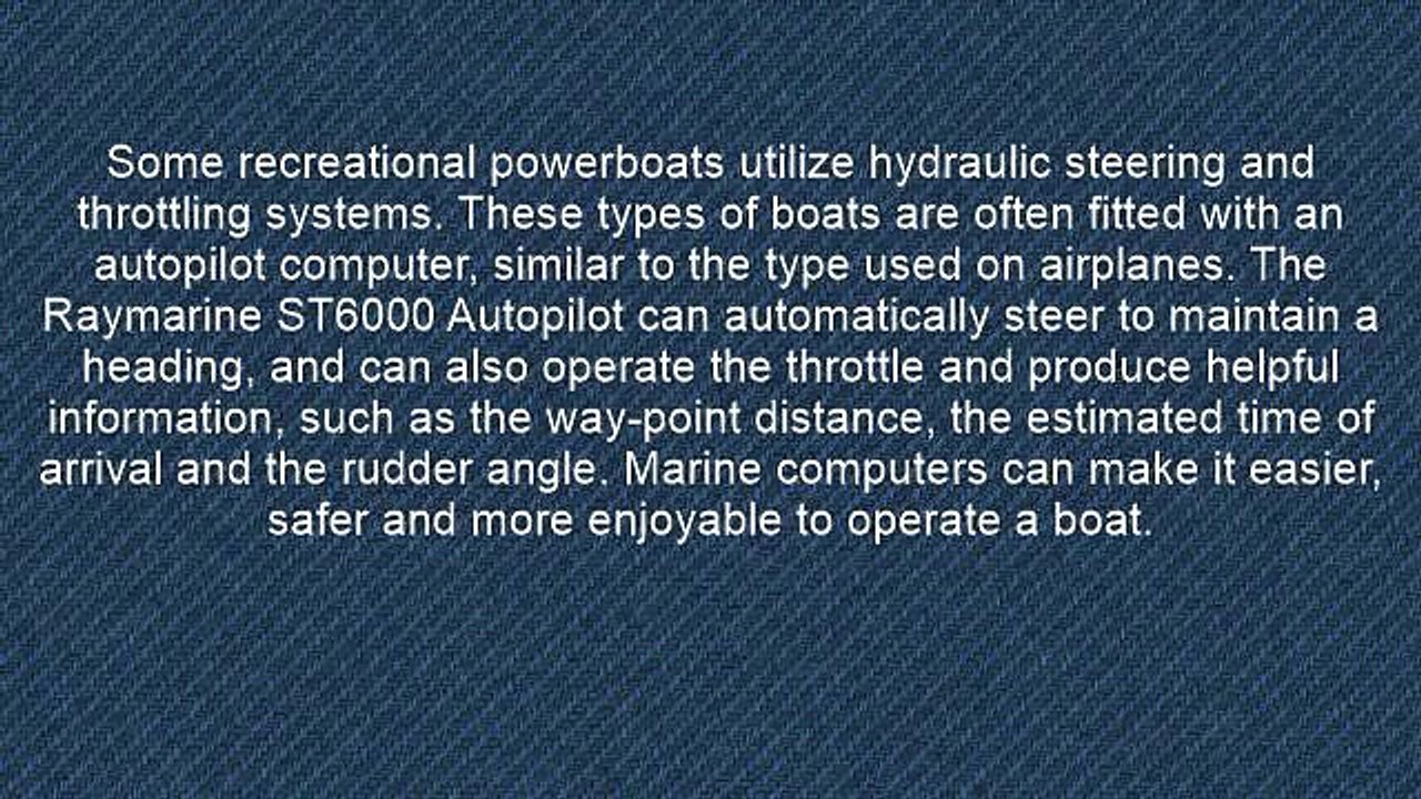 Instructions For Raymarine ST6000 Autopilot