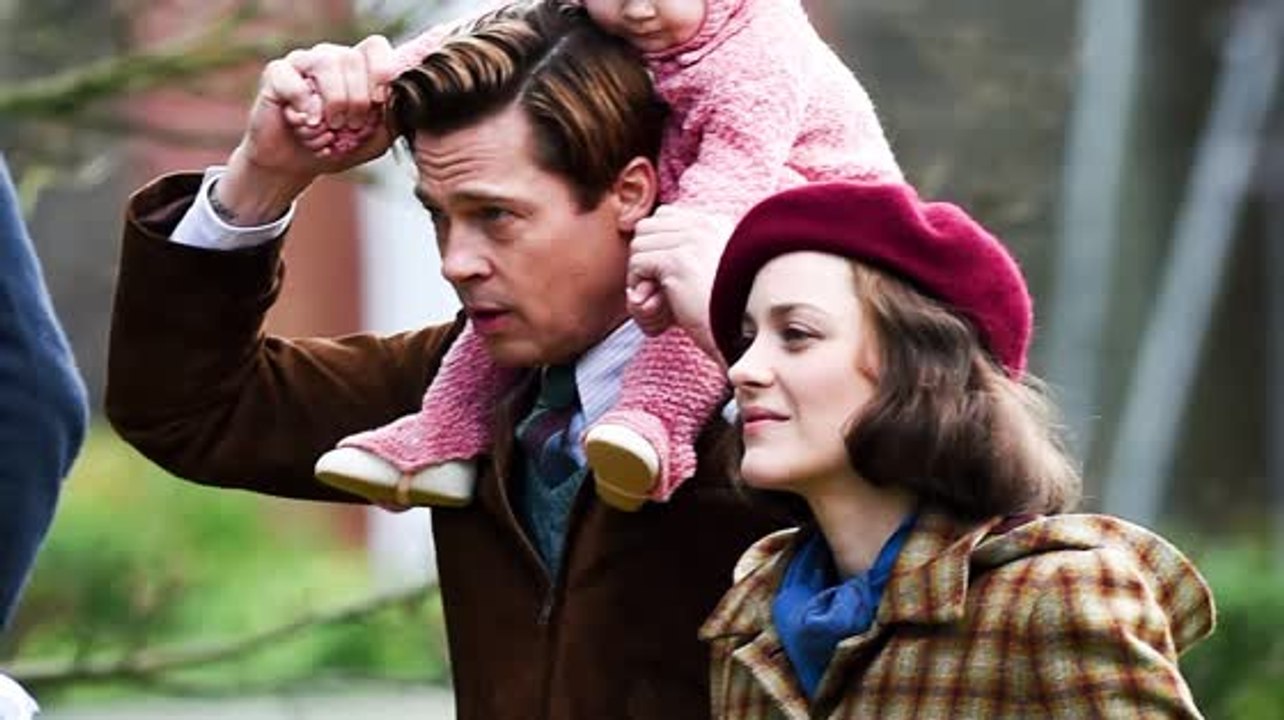 Brad Pitt und Marion Cotillard am Set in London