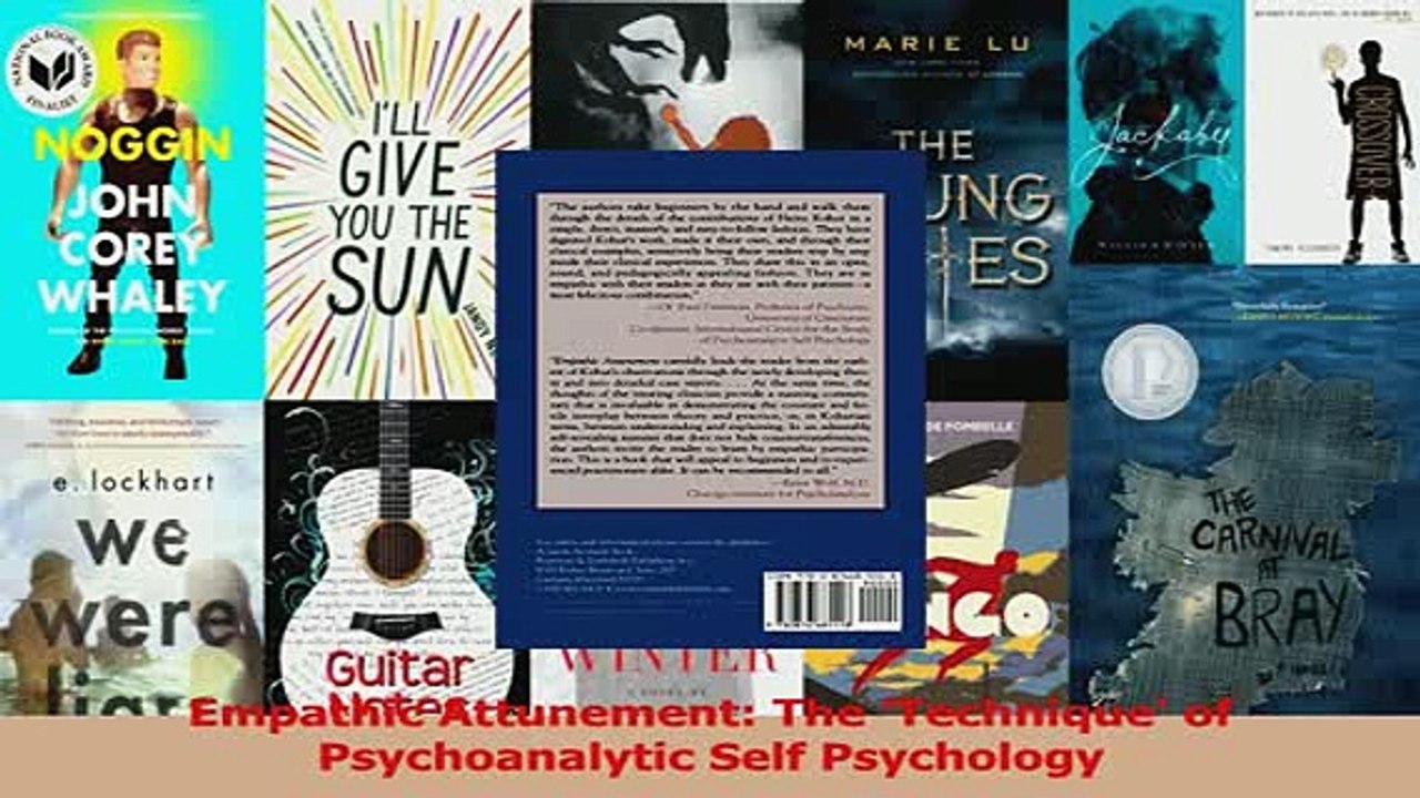 Read  Empathic Attunement The Technique of Psychoanalytic Self Psychology Ebook Free