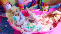 Princess MAKEOVER BARBIE BATH FOAM Frozen Elsa Bath Fizz SURPRISE Dinosaur Egg Mr. Bubble Crayola