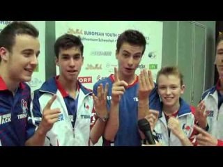 Greetings from the Junior Boys Team winners France!