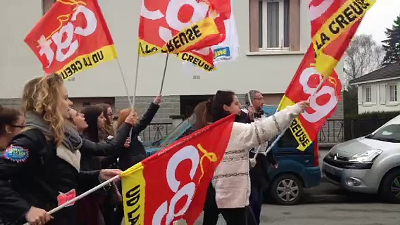 Banderoles, pétards et chants mais pas de débordements dans le défilé guérétois