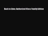 [PDF] Back to Eden: Authorized Kloss Family Edition [Read] Online