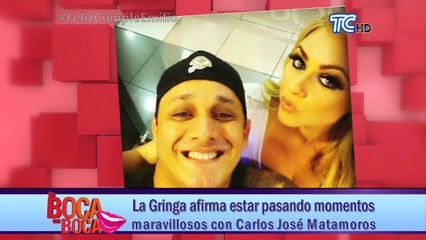 La Gringa afirma estar pasando momentos maravillosos con Carlos José Matamoros