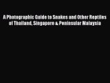 Read A Photographic Guide to Snakes and Other Reptiles of Thailand Singapore & Peninsular Malaysia