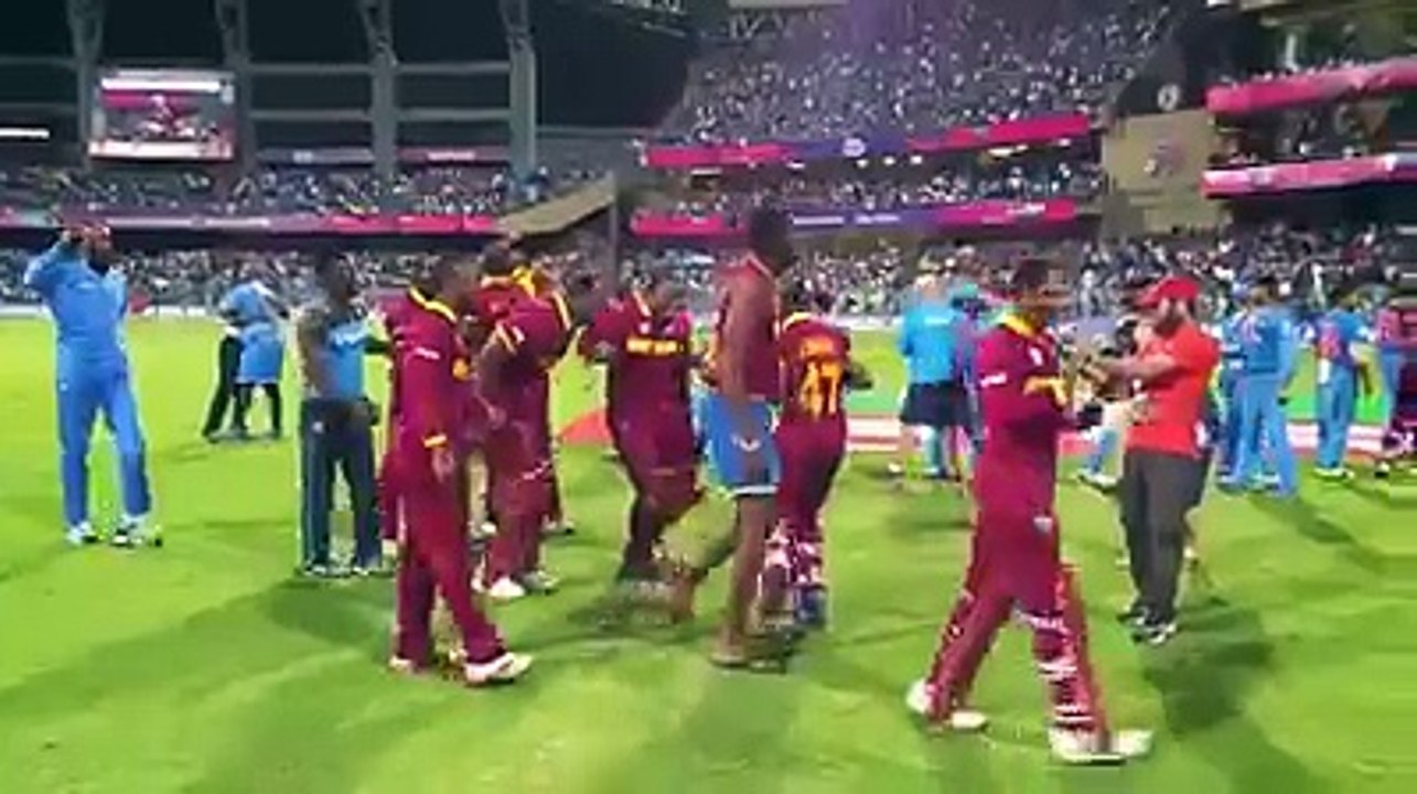 Wining Celebrations of West Indies - 2nd Semi Final India vs West Indies - Match Highlights