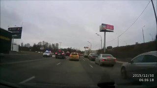 Speeding Cop Totals another car in Head On Collision