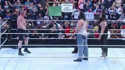 2 on 1 Handicap match-  Brock Lesnar vs Luke Harper and Bray Wyatt