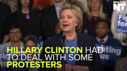 Hillary Clinton Deals With Protesters