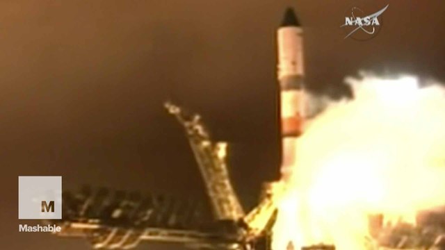 Uncrewed cargo spacecraft launches with supplies to ISS