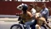 Funny Boys Carrying Goat on Bike