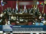 Argentina: Senado aprueba pago a fondos buitre