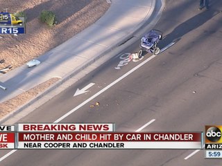 Mother and daughter hit by car in Chandler