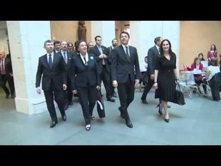USA - Arrivo del presidente Renzi all'Università̀ di Harward (31.03.16)