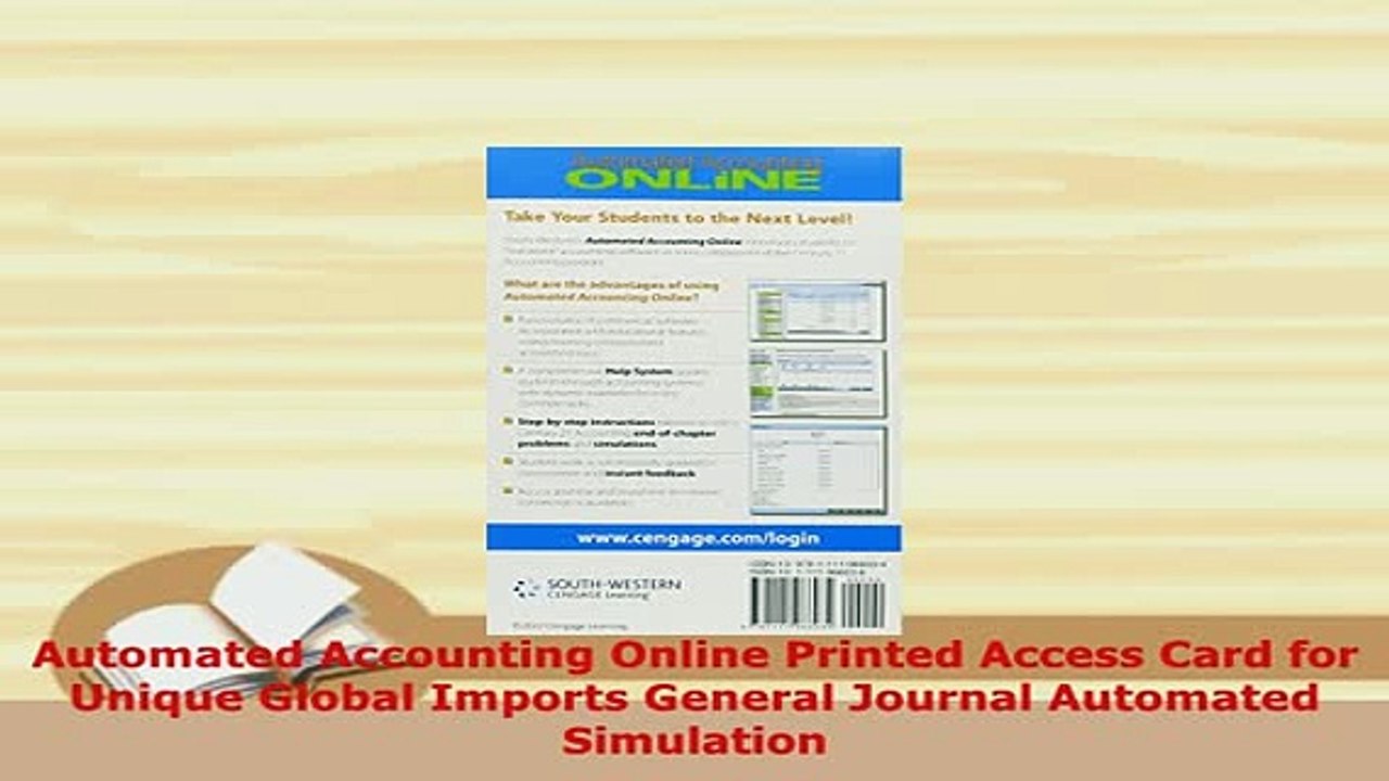 Download  Automated Accounting Online Printed Access Card for Unique Global Imports General Journal PDF Online