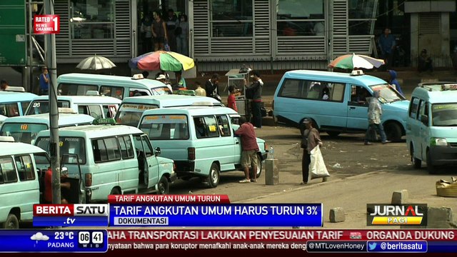 Tarif Angkutan Umum Harus Turun 3 Persen