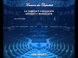 Roma - Camera - 17^ Legislatura - 599^ seduta (31.03.16)