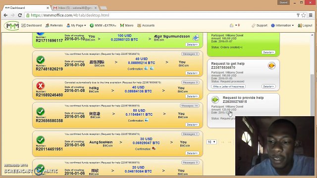 MMM Pays Testimonials 190 USD