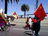 San Francisco - Pro Tibet Olympic torch march at Bay Bridge