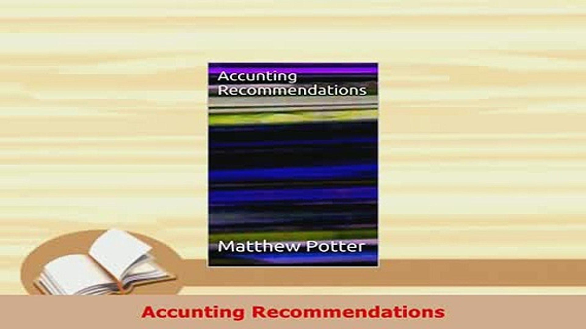 Download  Accunting Recommendations PDF Online
