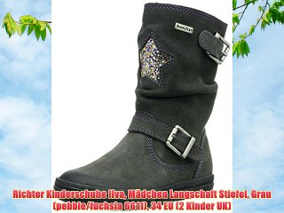 Richter Kinderschuhe Ilva M?dchen Langschaft Stiefel Grau (pebble/fuchsia 6611) 34 EU (2 Kinder