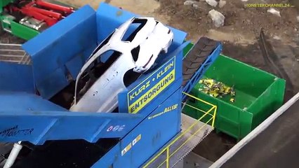 RC car junkyard with car shredder! Amazing R-C stuff from Friedrichshafen 2014